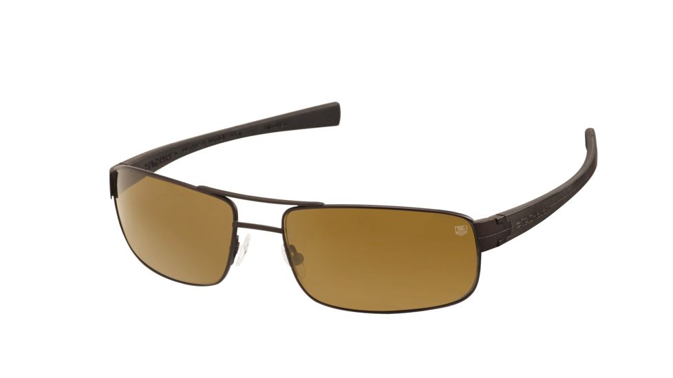 Tag Heuer 0254 Progressive Prescription Sunglasses, Chocolate Frame - Dark Brown/Black Temples Frame, Polarized Precision Brown Lens, 0254-203PR