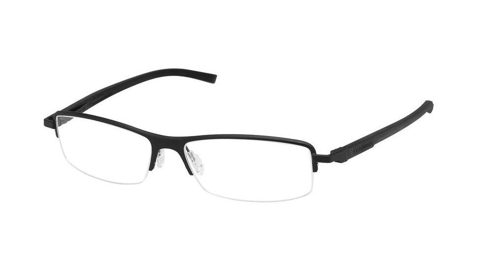 Tag Heuer 0825 Bifocal Prescription Eyeglasses, Matte Black Frame - Black/White Temples Frame, Clear Lens-0825-001BI