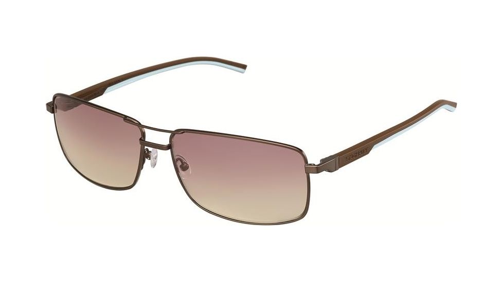 Tag Heuer 0883 Progressive Prescription Sunglasses, Dark Frame - Havana/Light Blue Temples Frame, Photochromic Gradient Brown Lens, Photochromic-0883-115PR