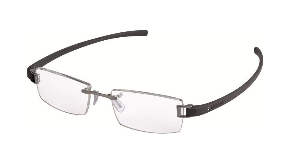 Tag Heuer 7102 Bifocal Prescription Eyeglasses, Ruthenium Frame - Dark Grey Temples Frame, Clear Lens-7102-017BI