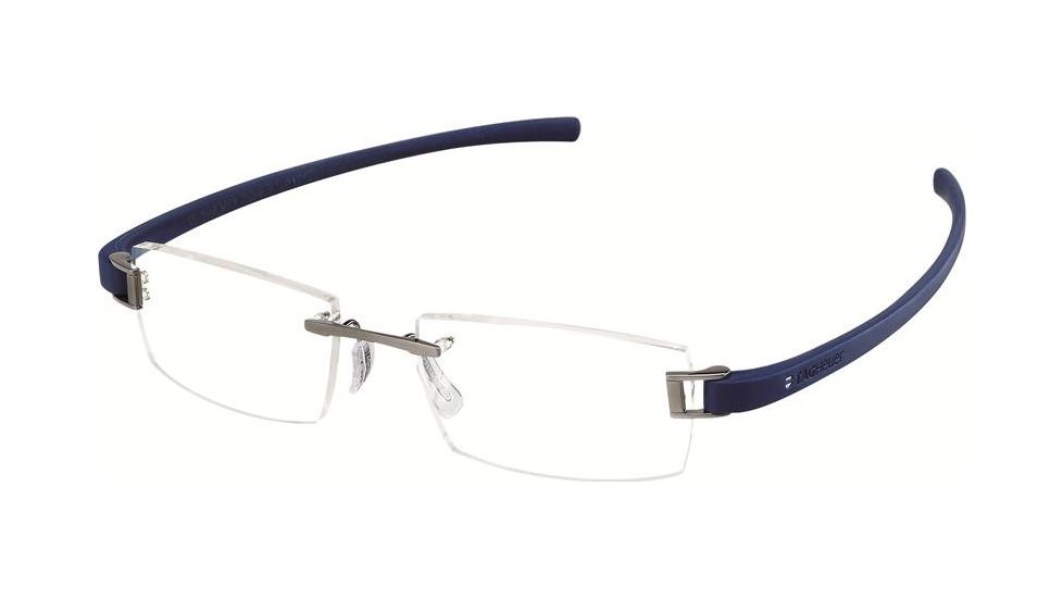 Tag Heuer 7102 Bifocal Prescription Eyeglasses, Ruthenium Frame - Smart Blue Temples Frame, Clear Lens-7102-016BI