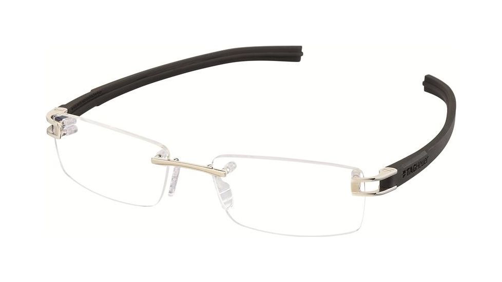 Tag Heuer 7643 Bifocal Prescription Eyeglasses, Pure Frame - Black Temples Frame, Clear Lens-7643-011BI