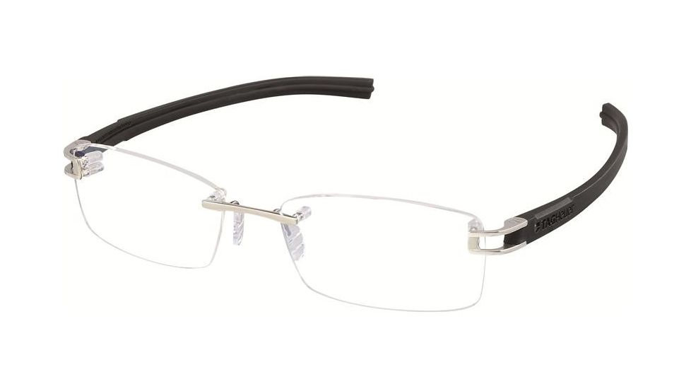 Tag Heuer 7645 Progressive Prescription Eyeglasses, Pure Frame - Black Temples Frame, Clear Lens-7645-011PR
