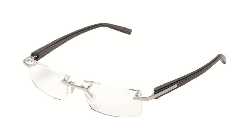 Tag Heuer 8102 Progressive Prescription Eyeglasses, Brushed Palladium Frame - Stripped Temples Frame, Clear Lens-8102-001PR
