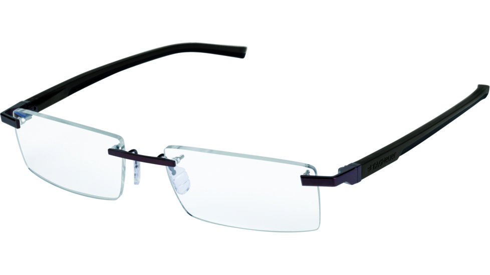 Tag Heuer Automatic Eyeglasses, Matte Chocolate Frame/Dark Brown Black Temples, Clear Lens 0841-003