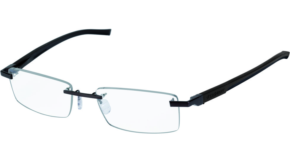 Tag Heuer Automatic Eyeglasses, Matte Chocolate Frame/Dark Brown Black Temples, Clear Lens 0842-003