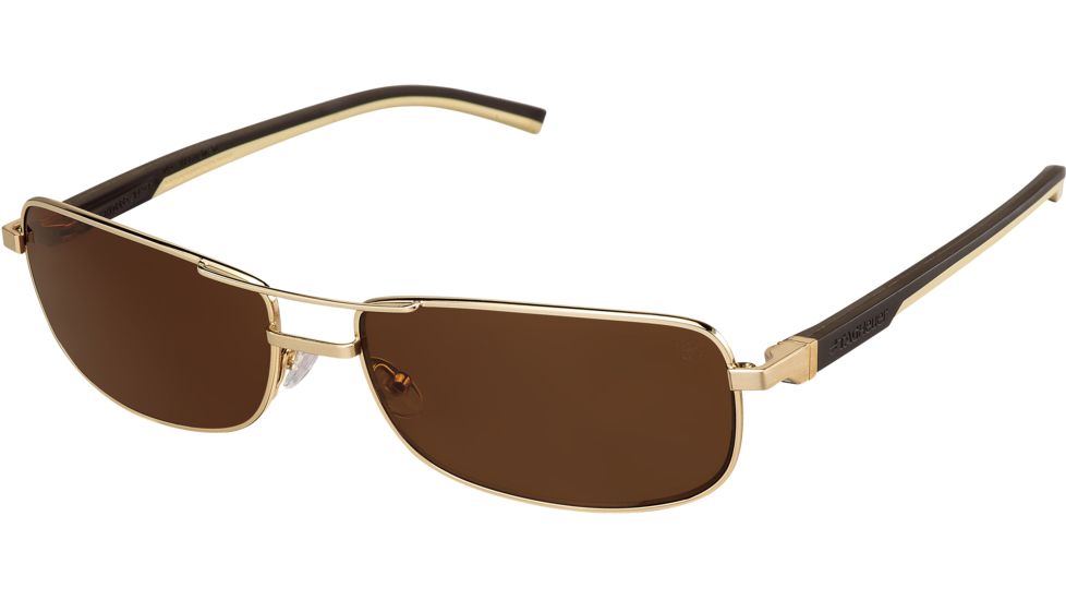 Tag Heuer Automatic Sunglasses, Gold Frame/Dark Brown Ivory Temples, Brown Precision Lens, Polarized 0885-214