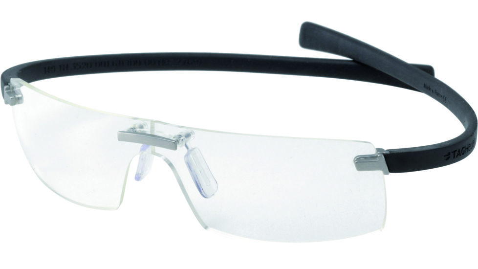 Tag Heuer Panorama Wide Eyeglasses, Titanium Frame/Black Temples, Clear Lens 3520-001