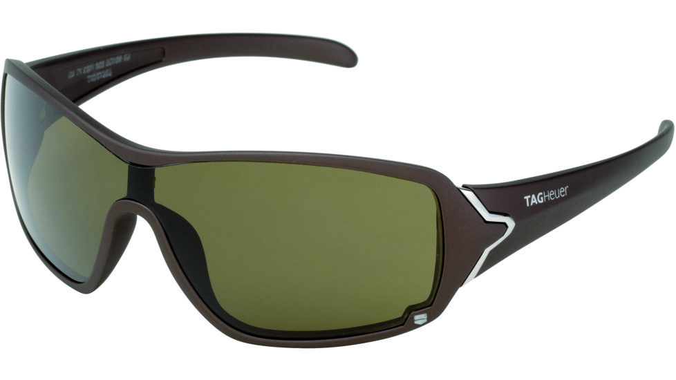 Tag Heuer Racer Sunglasses, Sand Polished Frame/Brown Temples, Brown Precision Lens, Polarized 9201-202