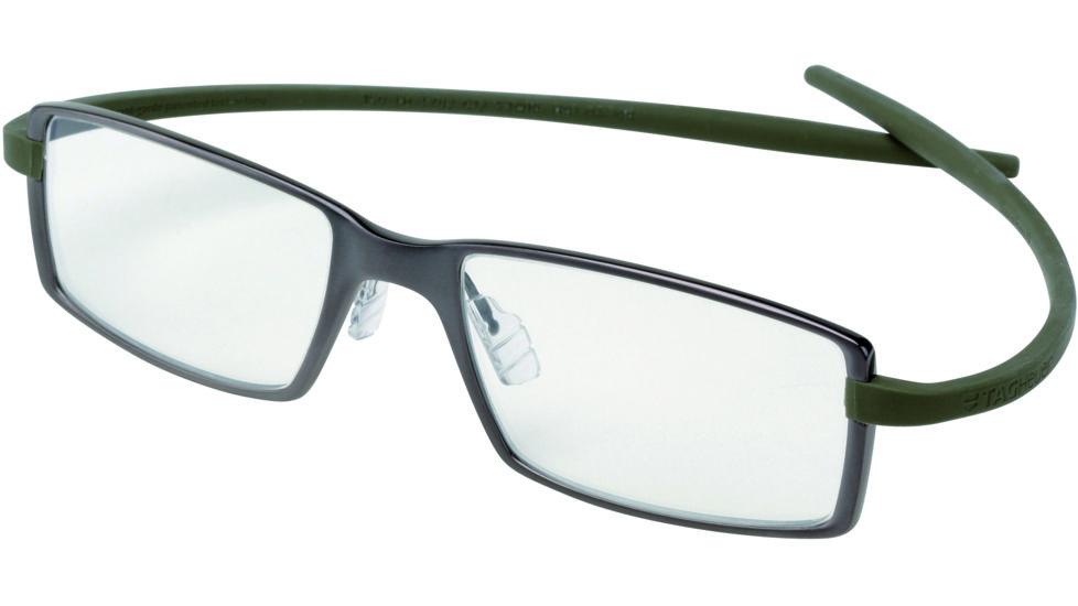 Tag Heuer Reflex 2 Eyeglasses, Chocolate Ceramic Frame/Khaki Temples, Clear Lens 3702-012