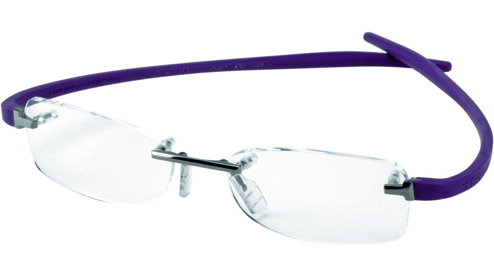 Tag Heuer Reflex 2 Eyeglasses, Dark Frame/Purple Temples, Clear Lens 3745-006