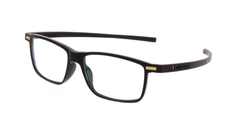 Tag Heuer Reflex 3 Acetate 3951 Progressive Prescription Eyeglasses, Black Frame, 3951-011PR