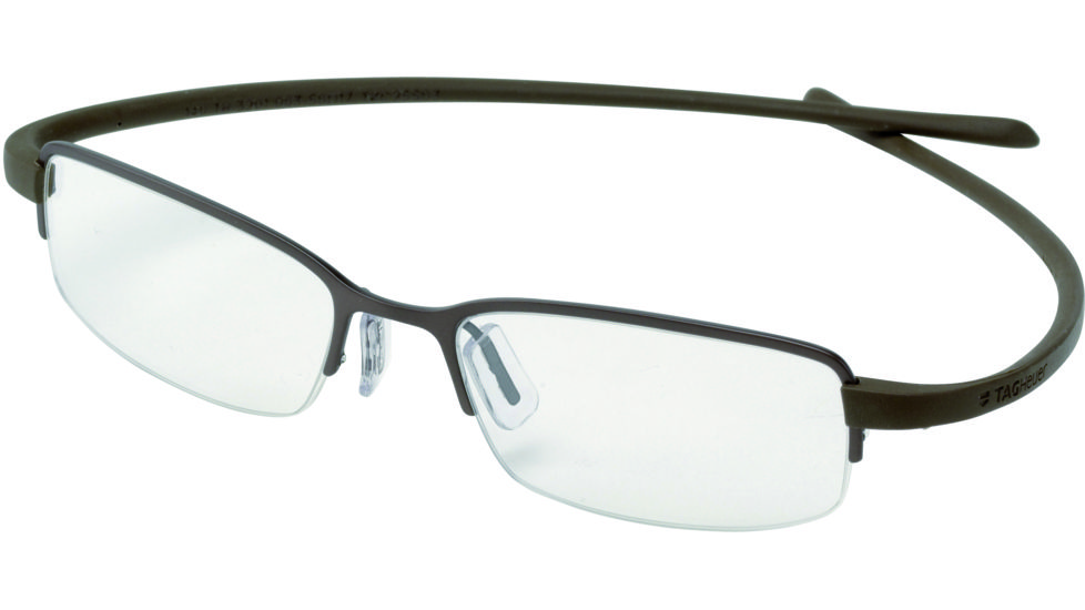 Tag Heuer Reflex Eyeglasses, Brown Frame/Havana Temples, Clear Lens 3201-003