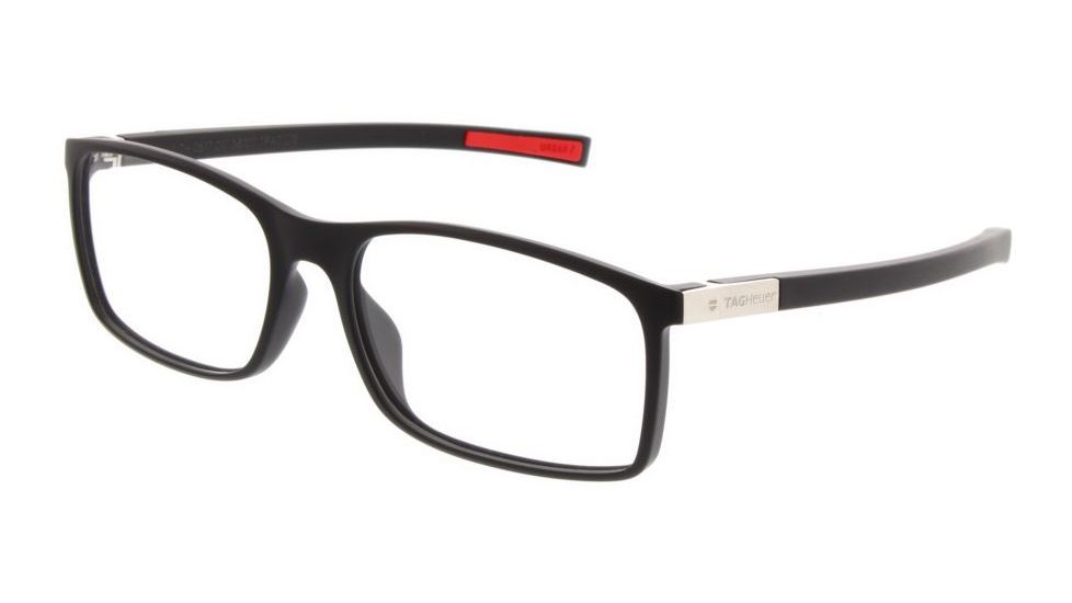 Tag Heuer Urban 7 0517 Single Vision Prescription Eyeglasses, Matte Black Frame, 0517-001SV