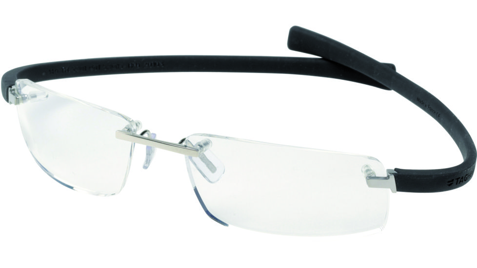 Tag Heuer Wide Eyeglasses, Pure Frame/Black Temples, Clear Lens 5201-001