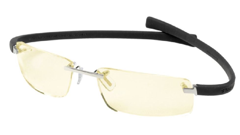 Tag Heuer Wide Eyeglasses, Ruthenium Frame/Black Temples, Night Vision Lens 5201-099