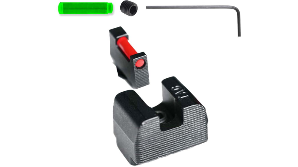 Tag Precision Glock Slim TSH OR Pistol Sights Fiber Optic, 42, 43, 43X, 48, Black, 003BE006PN