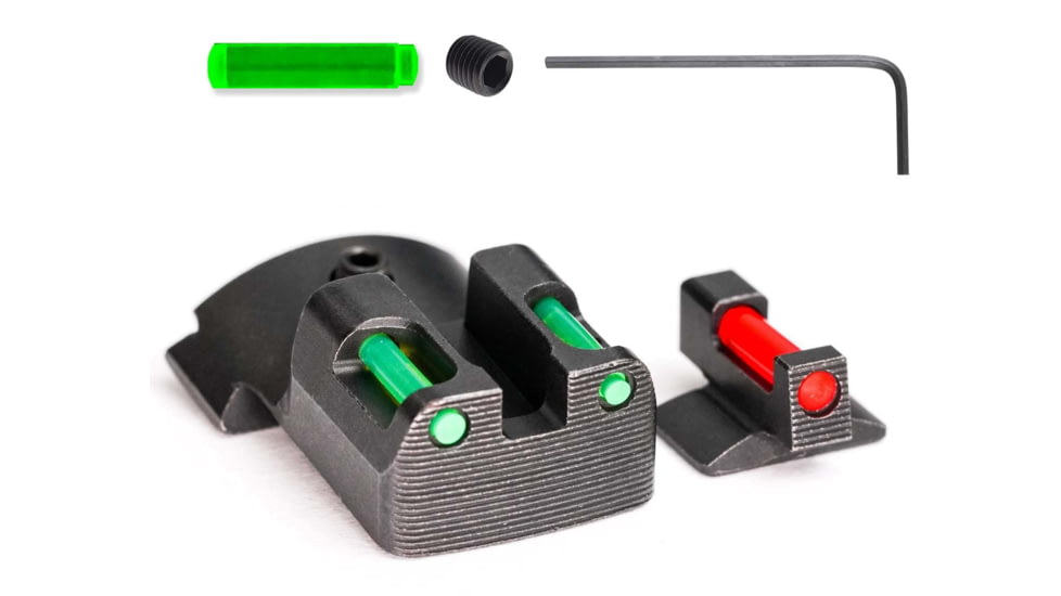 Tag Precision Kimber TSF TAC Pistol Sights Fiber Optic, 1911, Black, 034BE034BG