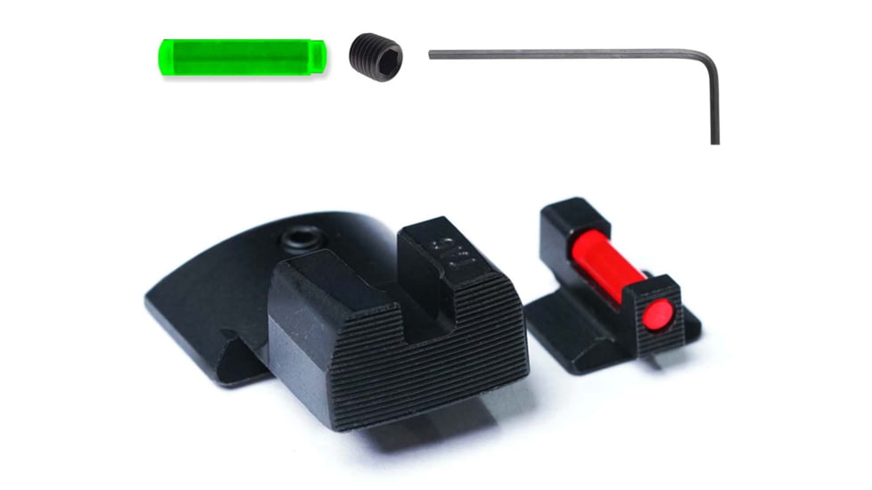 Tag Precision Novak TSH TAC GOVT 9MM/.40 S&amp;W Pistol Sights Fiber Optic, 1911 Models .270 in Front .450 in Rear, Black, 063BE061PN