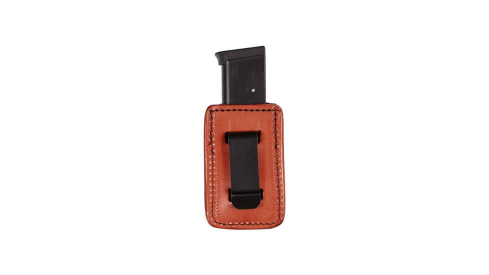 Tagua Gunleather Clip On Single Magazine Carrier - Colt 45, Concealed Carry, Ambidextrous, Brown CO-MC5-021