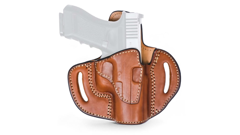 Tagua Gunleather Colorado Elite OWB Leather Holster, Most 1911s / Shield 380 EZ Compact 3in Hammer Down, Right Hand, Brown, TX-ELITE-BH3-207