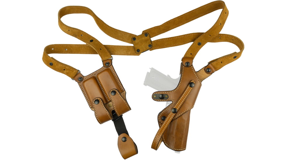 Tagua Gunleather Elite Shoulder Holster, K &amp; L Frames &amp; Similars Revolvers 4in, Right Hand, Brown, TX-ELITE-SH4-942