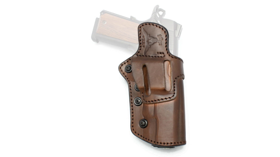 Tagua Gunleather Leather OWB Holster, Most 1911s - 4in, Ambidextrous, Dark Brown, TX-LOCK-R-OWB-212