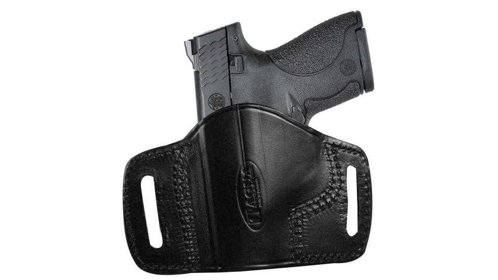 Tagua Gunleather Open Top Leather Belt Holster S&amp;W Shield 9mm/.40 Caliber Right Hand Black