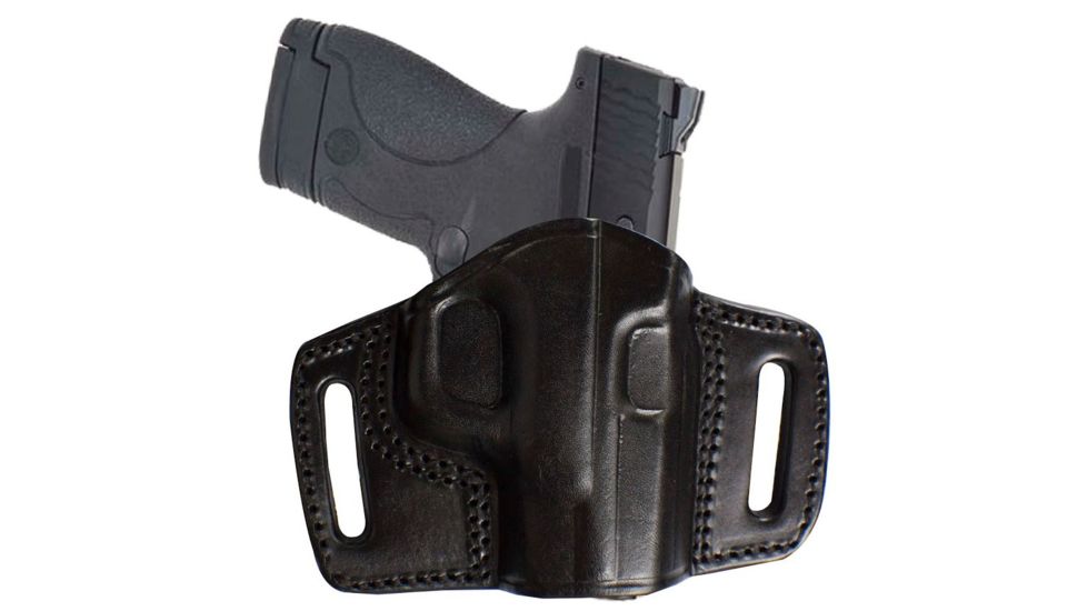 Tagua Gunleather Open Top Leather Belt Holster S&amp;W Shield 9mm/.40 Caliber Right Hand Black