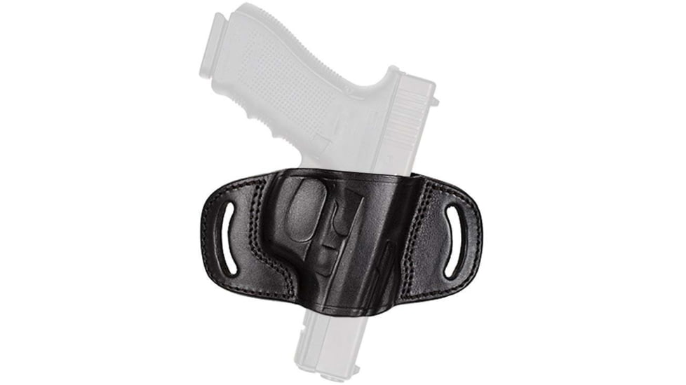 Tagua Gunleather Quick Draw Leather Belt Holster, Glocks Full size 9mm and .40 Double Stack, Right Hand, Black, TXLOCKRQD300
