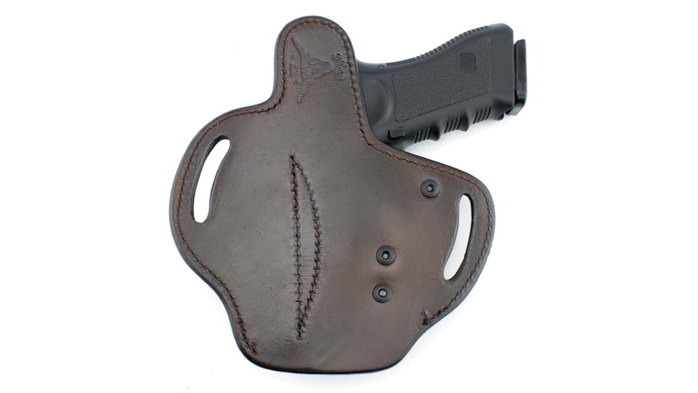Tagua Gunleather Quick Draw Leather OWB Holster, Most 9mm /.40 /.45 Sig P320/Springfield XDM Double Stack 5.5in, Right Hand, Brown, TX-LOCK-R-OT-507