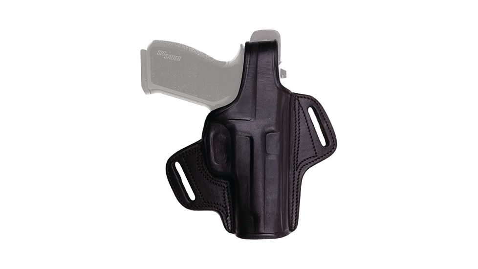 Tagua Gunleather Thumb Break Leather Belt Holster For Springfield XDM Five Inch Right Hand Black