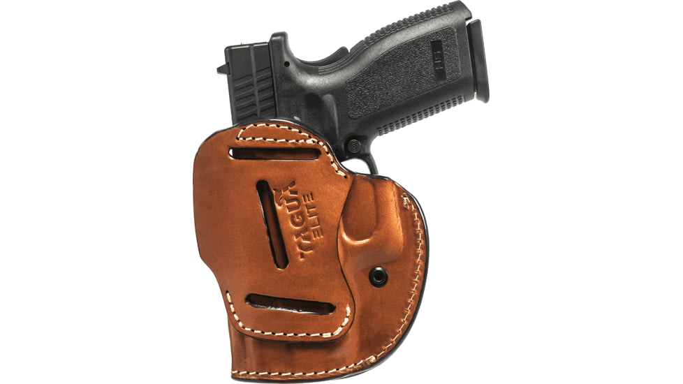 Tagua Gunleather Elite 4-in-1 IWB/OWB Leather Holster, Most 1911s - 4in, Brown, TX-ELITE-IPH4-212