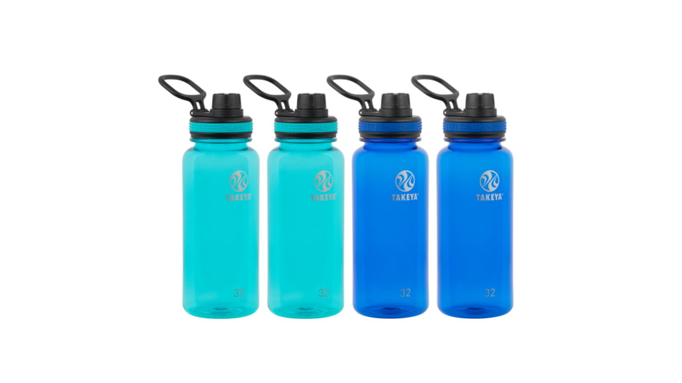 Takeya Usa 32oz Tritan Water Bottle With Spout Lid 4 Pack, 50276