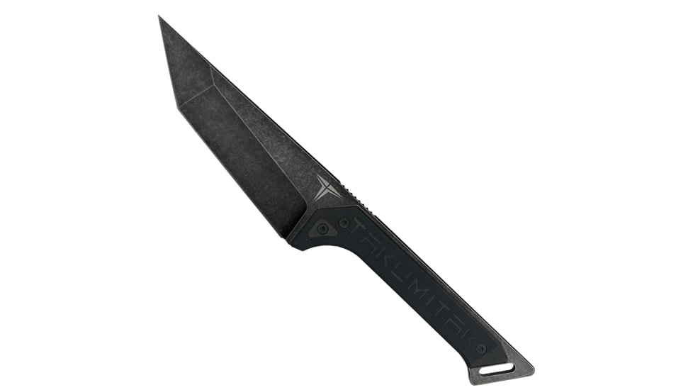 Takumitak Charge Fixed Blade Knife, 5.25in, D2, Tanto, G10 Handle, Black Stonewash, TKF215SW