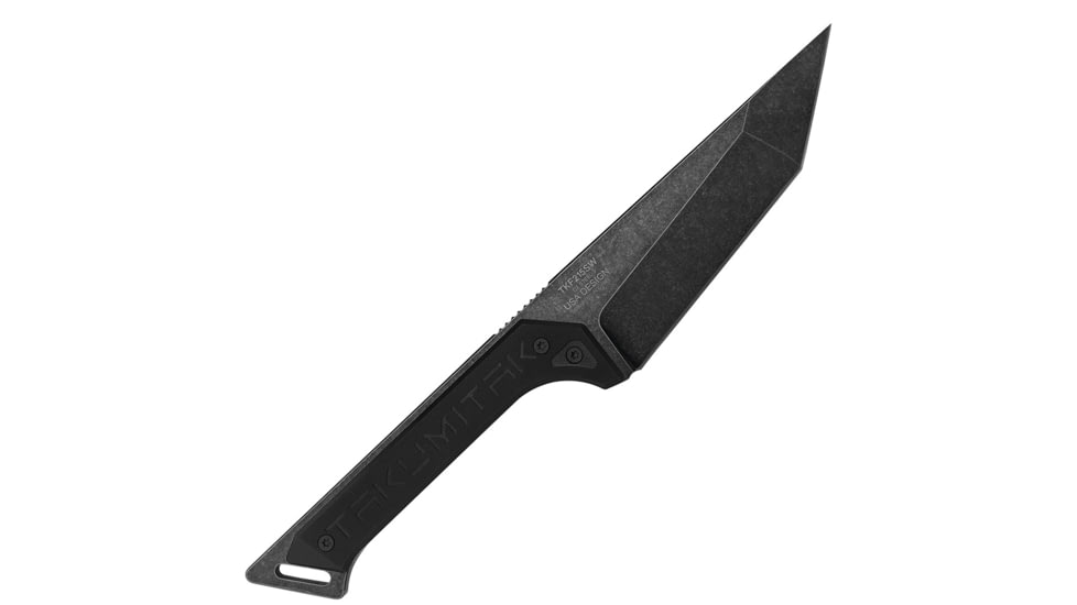 Takumitak Charge Fixed Blade Knife, 5.25in, D2, Tanto, G10 Handle, Black Stonewash, TKF215SW