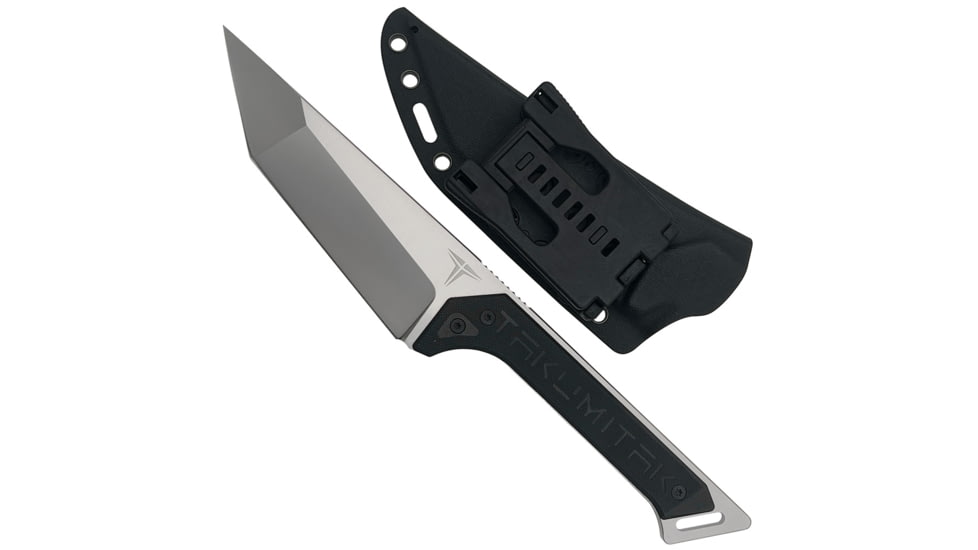 Takumitak Charge Fixed Blade Knife, 5.25in, D2, Tanto, G10 Handle, Silver, TKF215SL