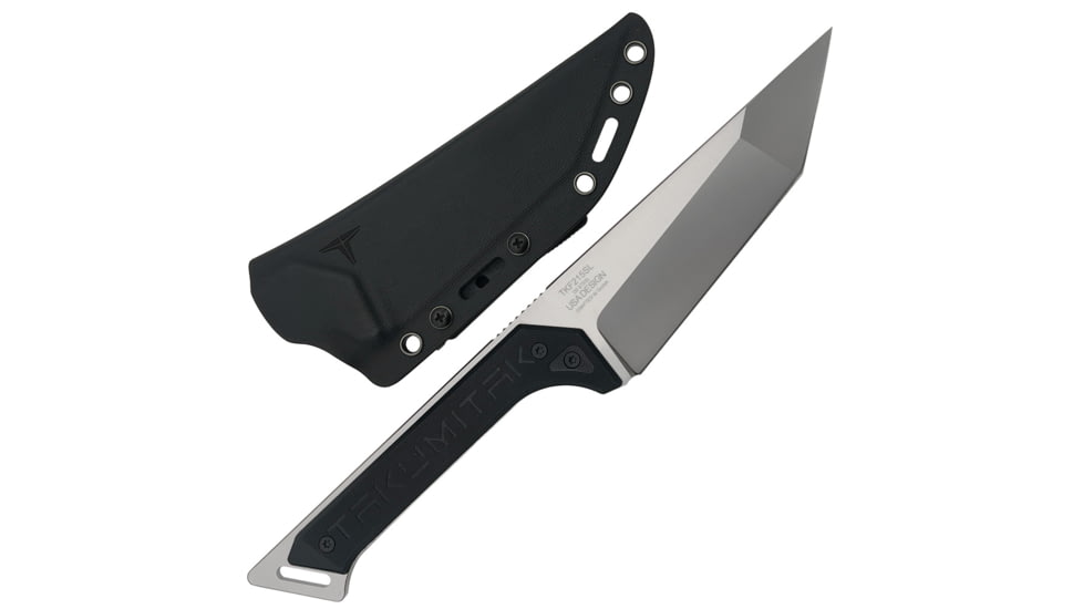 Takumitak Charge Fixed Blade Knife, 5.25in, D2, Tanto, G10 Handle, Silver, TKF215SL