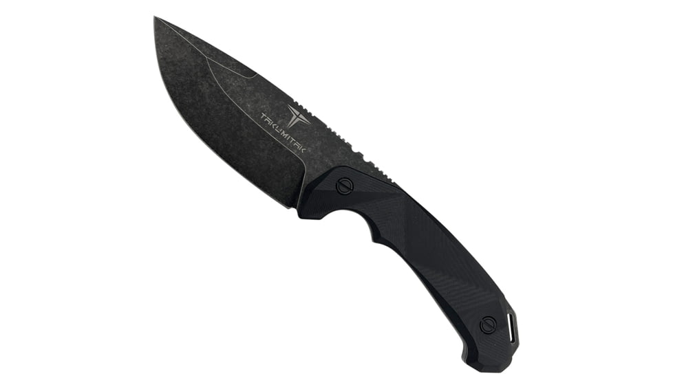 Takumitak Companion Fixed Blade Knife, 4in, D2, Drop Point, G10 Handle, Black Stonewash, TKF212SW