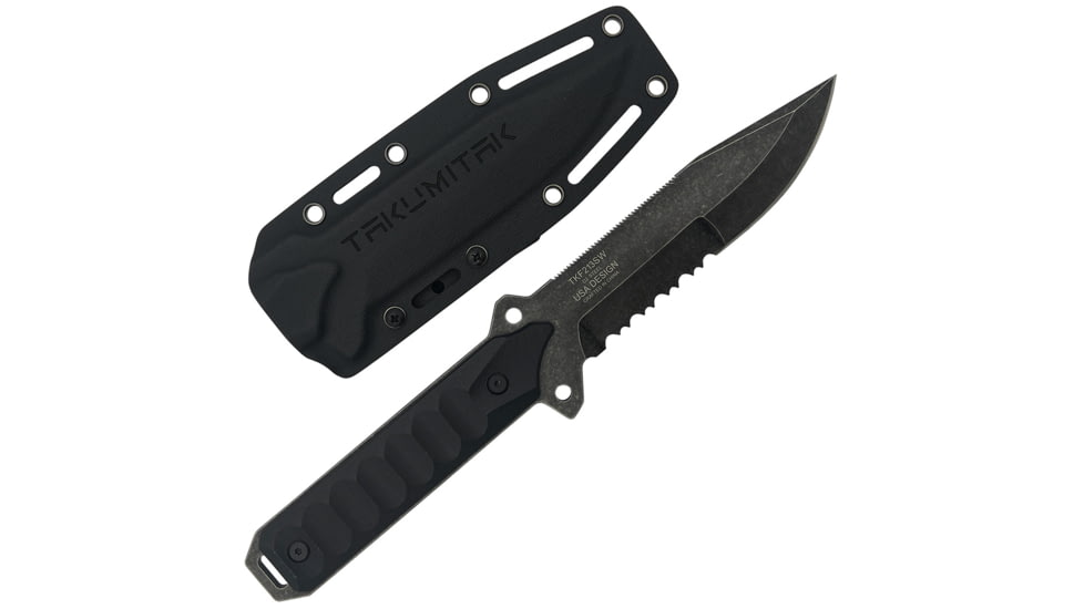 USED Takumitak Escort Fixed Blade Knife, 5.5in, D2, Drop Point, G10 Handle, Black Stonewash, TKF213SW, EDEMO1, Used, Condition Fair