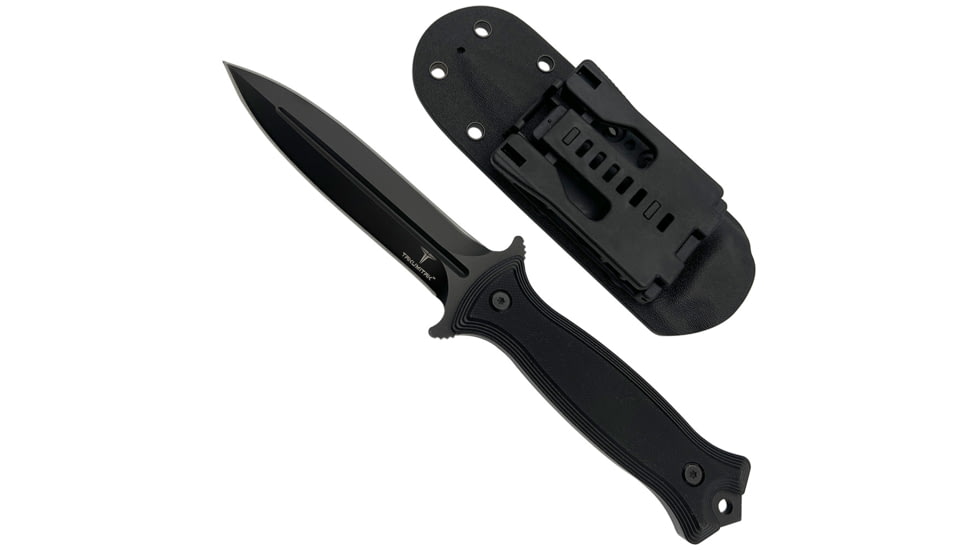 Takumitak Havoc Fixed Blade Knife, 4.75in, D2, Spear Point, G10 Handle, Black, TKF202BK
