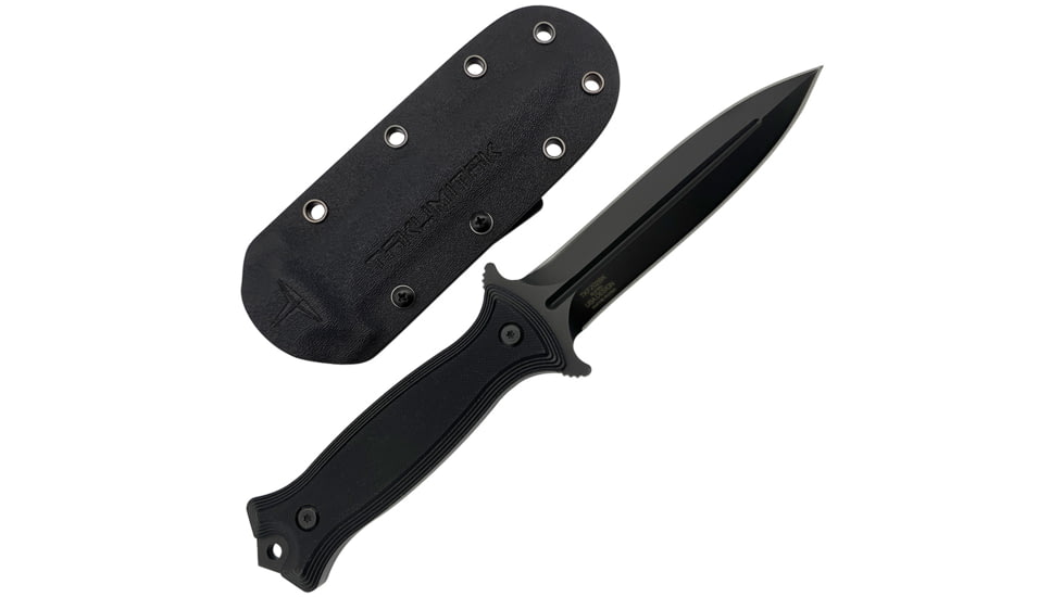 Takumitak Havoc Fixed Blade Knife, 4.75in, D2, Spear Point, G10 Handle, Black, TKF202BK