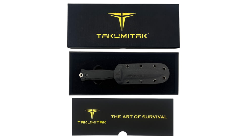 Takumitak Havoc Fixed Blade Knife, 4.75in, D2, Spear Point, G10 Handle, Silver, TKF202SL