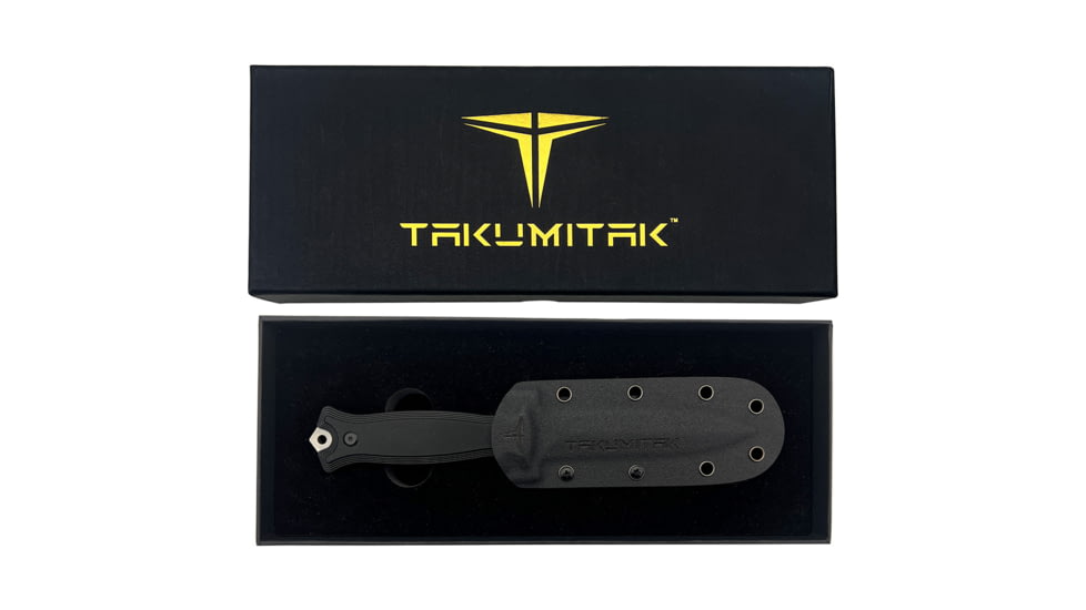Takumitak Havoc Fixed Blade Knife, 4.75in, D2, Spear Point, G10 Handle, Silver, TKF202SL