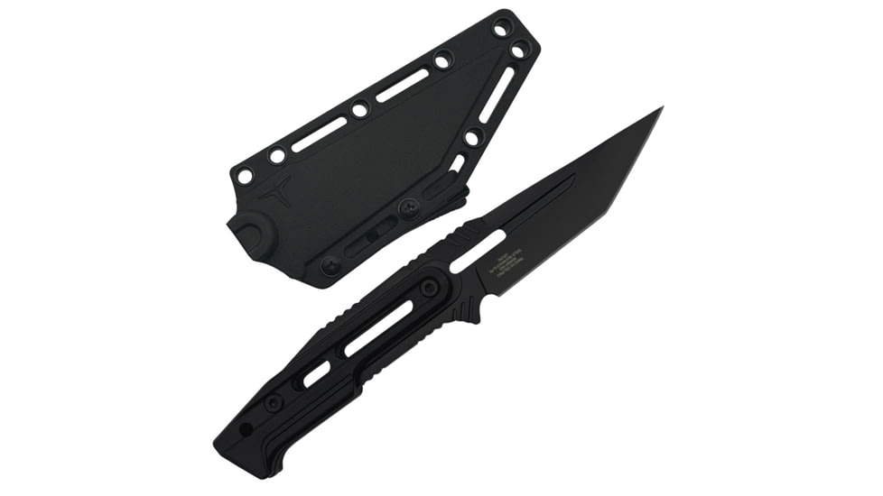 Takumitak Heat Fixed Blade Knife, 4.5 in Blade, 3cr13, Black, TKF301