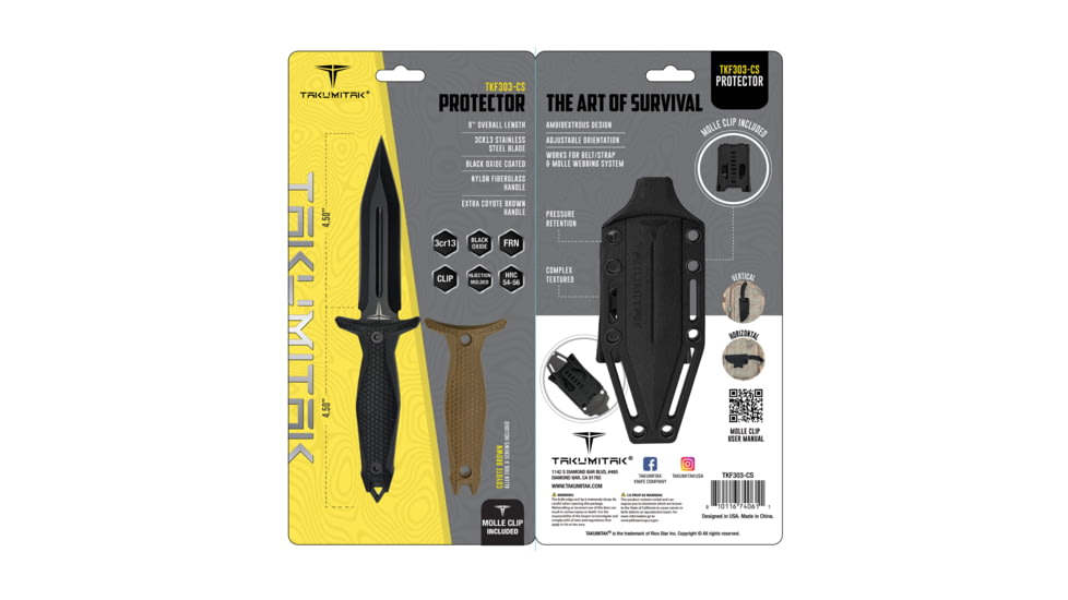 Takumitak Protector 4.5in Fixed Blade Knife