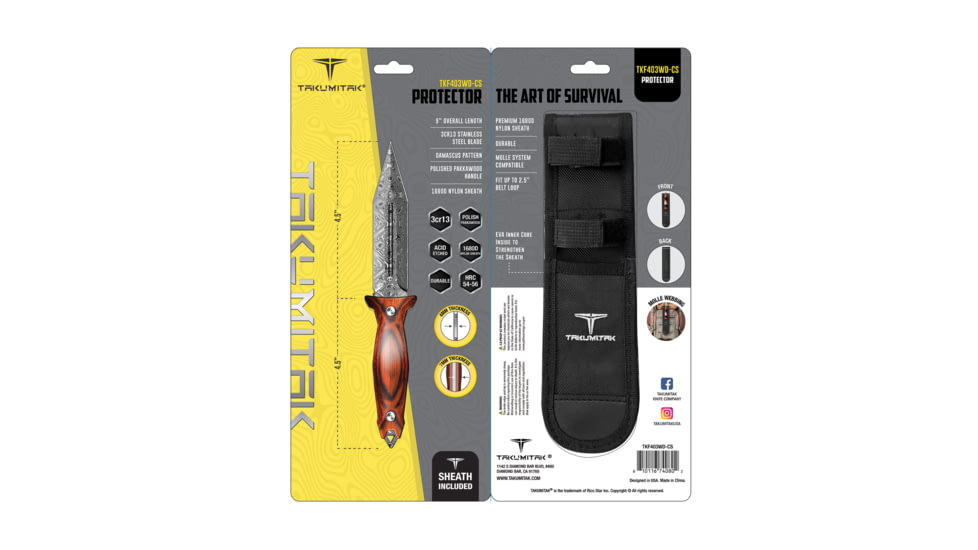 Takumitak Protector 4.5in Fixed Blade Knife