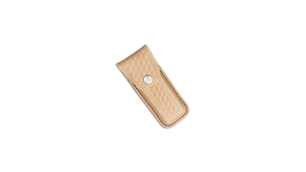 Tallen 5.25in Folding Knife Belt Sheath Leather, Tan, 5.25 inch, BHQ-62190