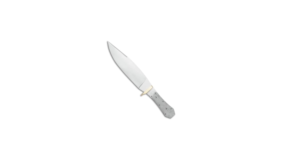 Tallen Coffin Fixed Blade Knife, 7.50in, Stainless Steel, Spear Point Blade, Handle, Silver, 12.00 inch, BHQ-39755