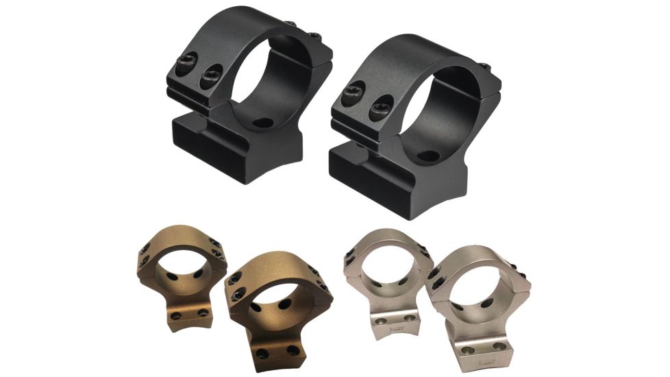 Talley Lightweight Alloy Scope Mounts for Browning/Howa/Remington, Black, Burnt Bronze, Silver